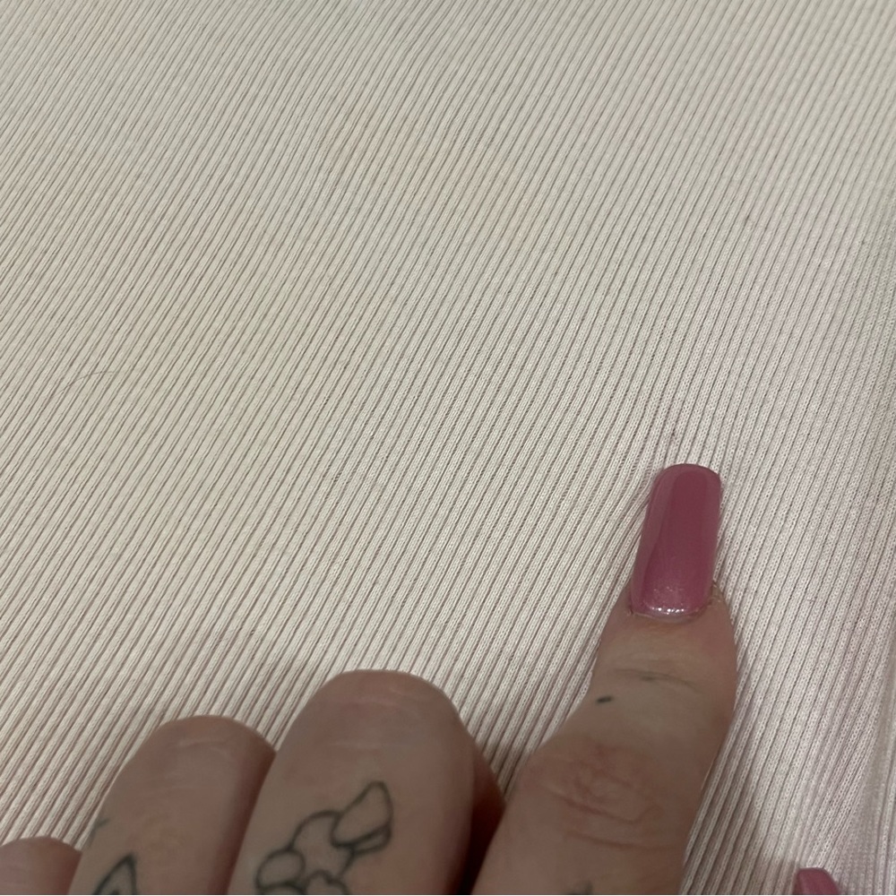 Vintage Y2K 2000s mcbling express pastel baby pink iridescent sequins tank top - Picture 8 of 8